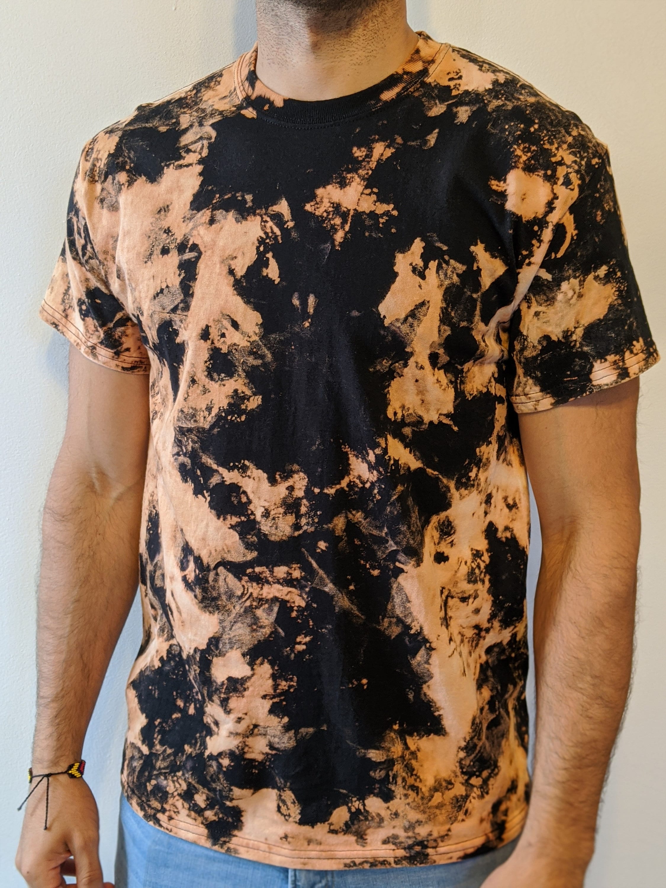 womens black tie dye t shirt