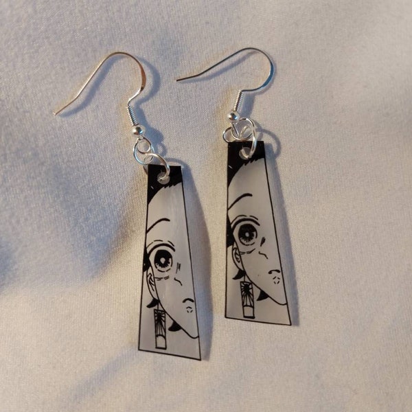 Demon Slayer Tanjiro Earrings Etsy UK