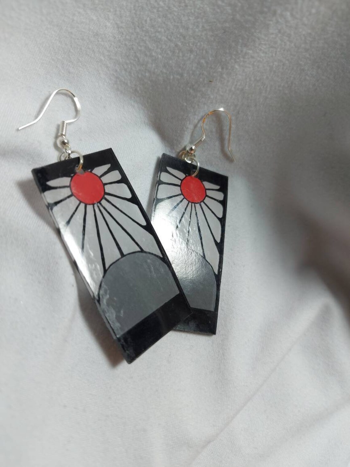 Tanjiro Hanafuda earrings Etsy