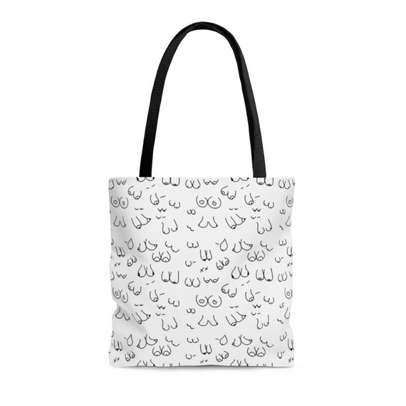 Boob Pattern Tote Bag Cute Tote Bag Fun Tote Bags Silly Etsy