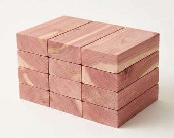 Fresh Cedar Blocks Aromatic Closet & Drawer Fresheners | 12-Pack