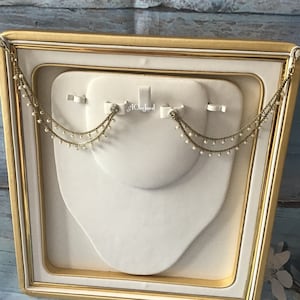 Sahara For Earrings, Antique Gold Pearl Ear Chain, Ear Support, Detachable Ear Chain, Traditional Jewelry, Pearl Kaan Chain, Pakistani Jewel