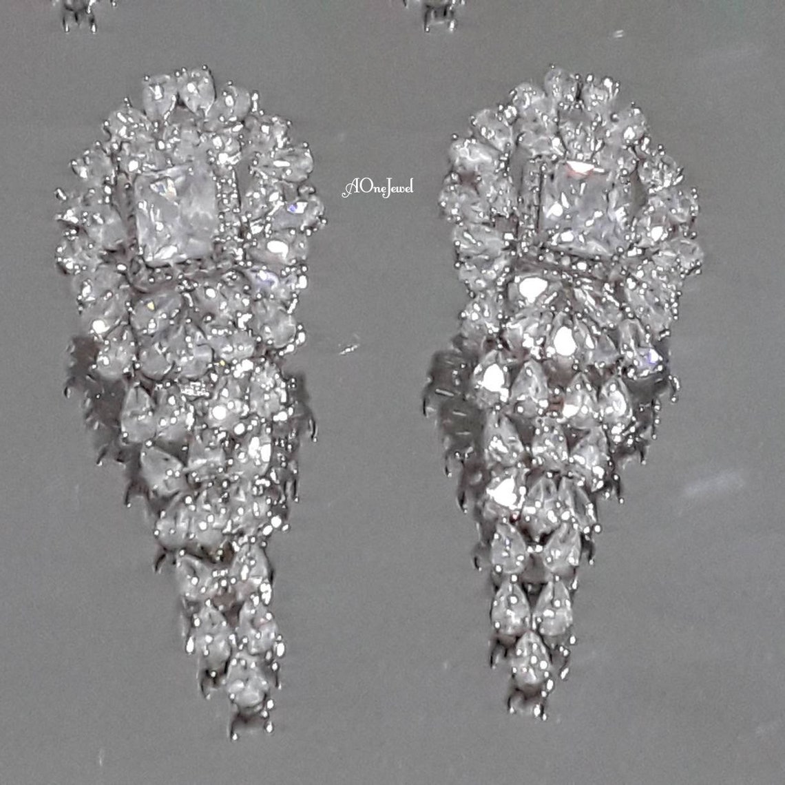 Drop Dangle Diamanté Earrings American Diamond Earrings High Etsy UK