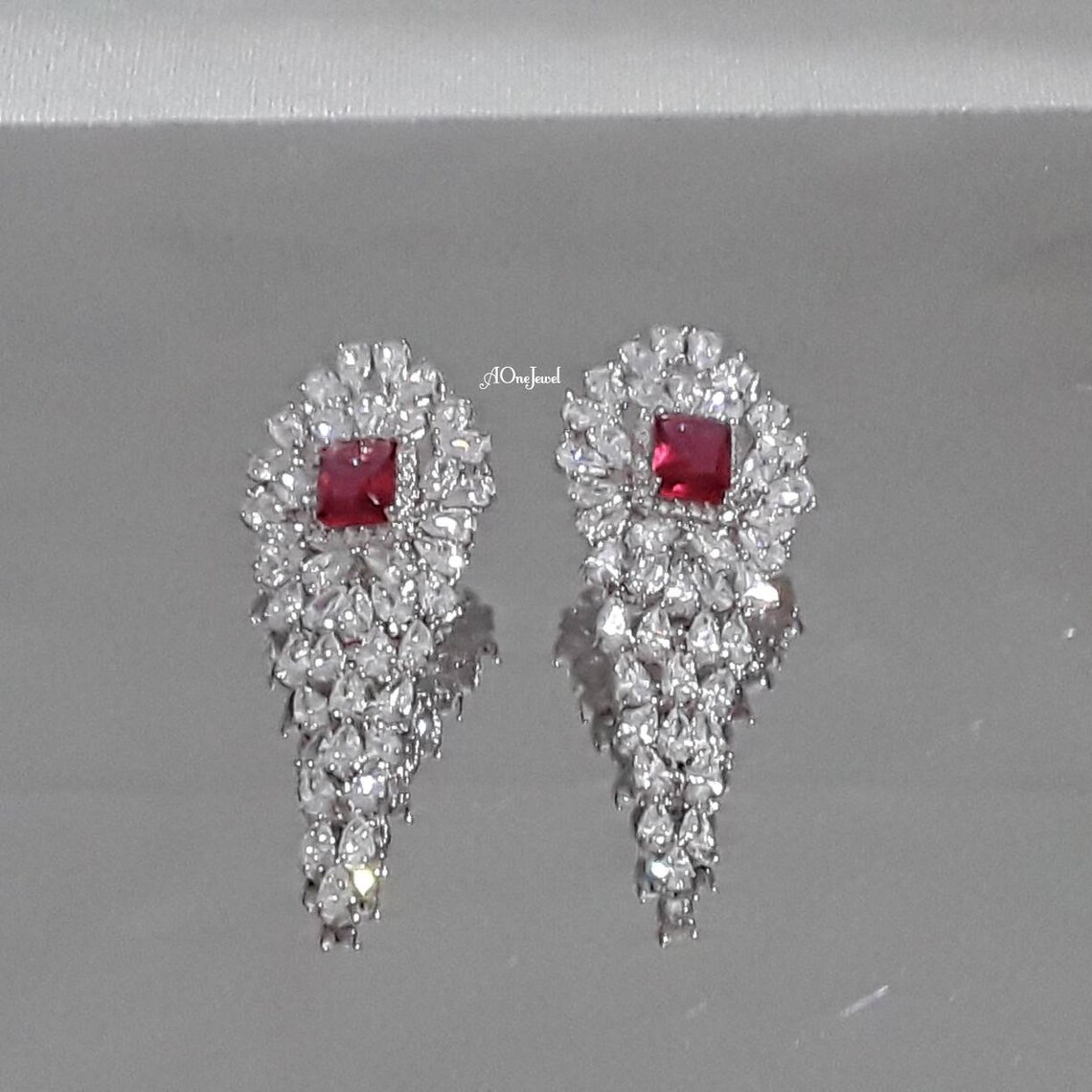 Drop Dangle Diamanté Earrings American Diamond Earrings High Etsy UK