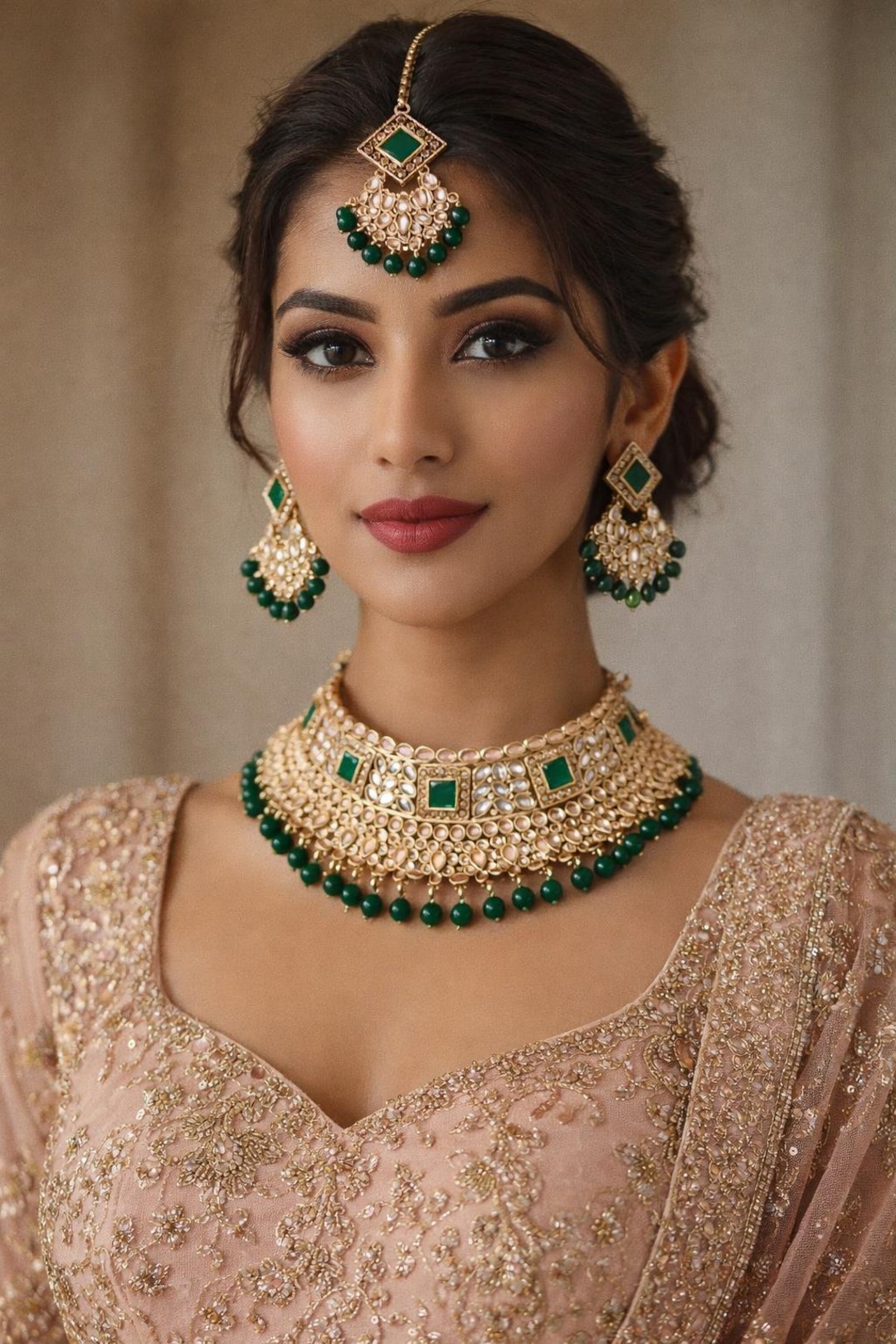 Kundan Pearl Choker Necklace Set, Indian Bridal Jewelry - Etsy