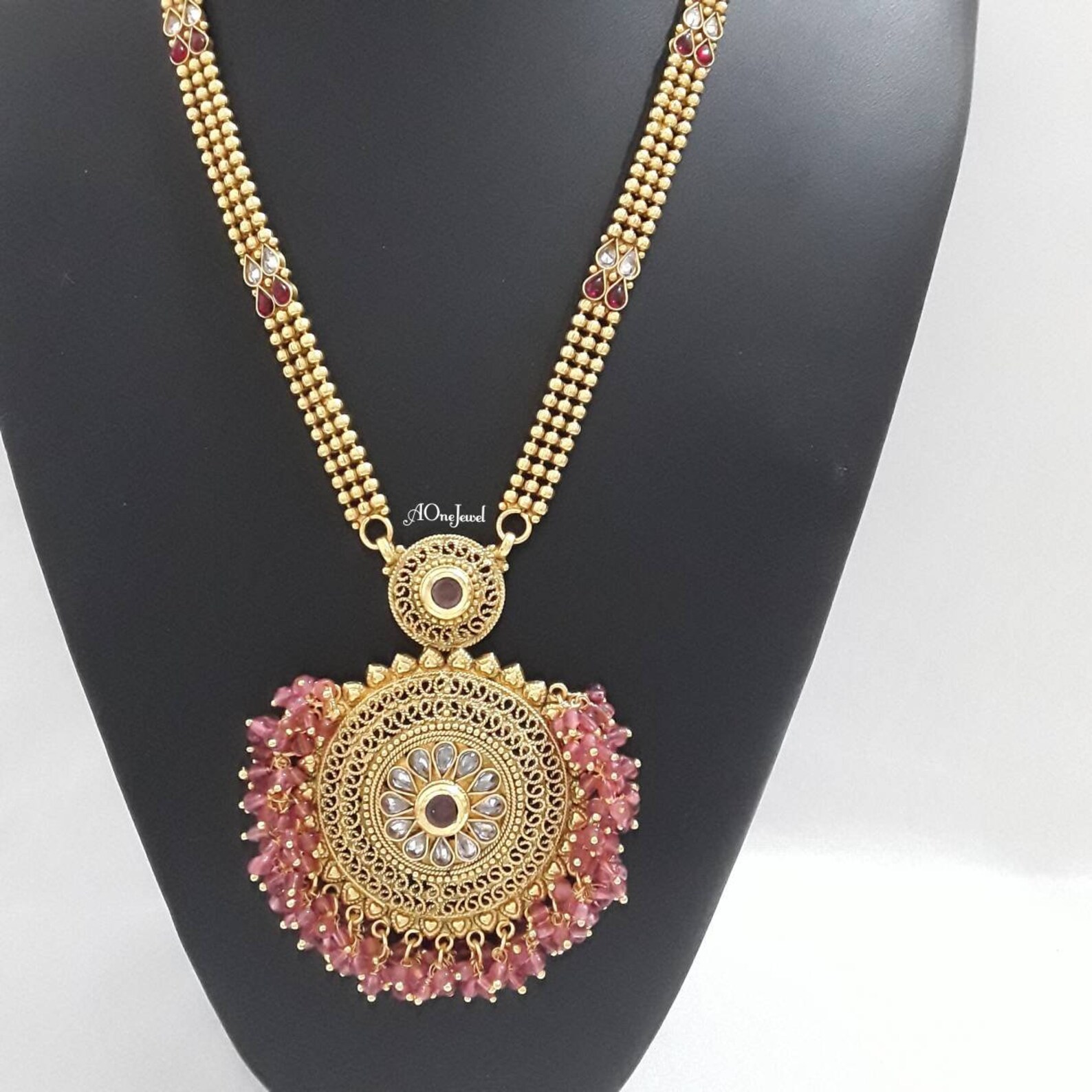 Kundan jewellery long necklace Clearance