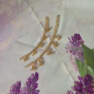 Sahara For Earrings, Pearl Ear Chain, Ear Support, Detachable Ear Chain, Traditional Jewelry, Pearl Kaan Chain, Bahubali Earrings, Sahare