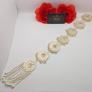 Gold Plated Kundan Paranda, Hair Jewellery, Hair Accessories, Braid Vines, Hair Clip, Kundan Hair Braid, Bridal Wedding Hair Braid, Choti