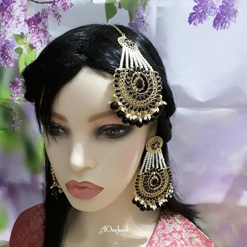 Pakistani Jewelry Jhoomar Statement Earrings and Jhoomar Indian Designer Gold Plated Kundan Earrings and Jhoomar Set Earrings