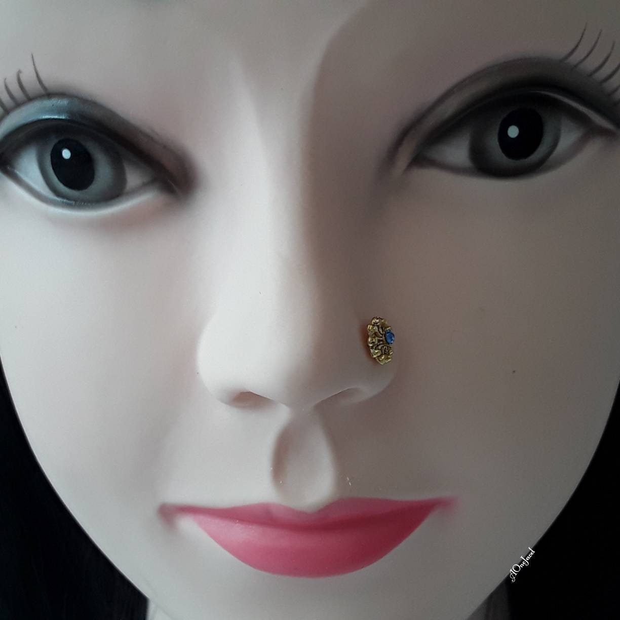 Indian Nose Stud, Gold Nose Stud, Indian Jewelry, Pakistani Jewelry, Tiny Nose Stud, Flower Nose