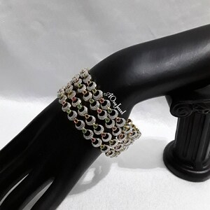 Indian 22K Gold Plated AD CZ 4pc Bangles Size 2.8, Indian Jewelry, Pakistani Jewelry, Bangles, Bracelet, American  Diamond Bangles, Kada