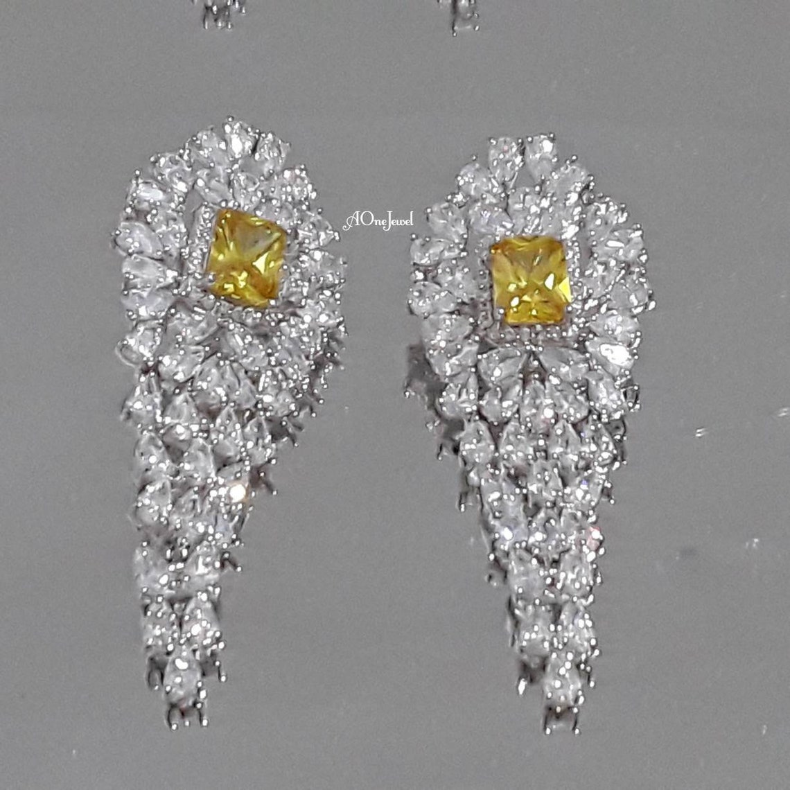 Drop Dangle Diamanté Earrings American Diamond Earrings High Etsy UK