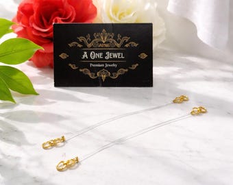 Gold Tone Ear Chain, Invisible Support for Heavy Earrings