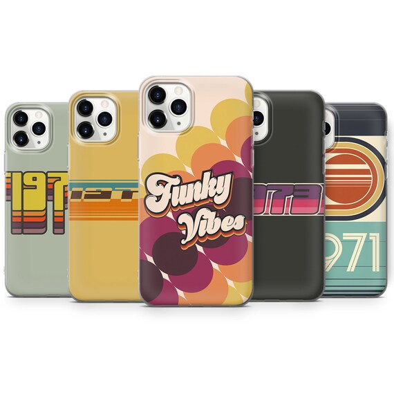 Retro Phone Case, 70s iPhone Cover for iPhone 13, 12, 11, Xr, Xs Max, Samsung A12, A32, A52, A72, Galaxy S20FE, S21, S10E