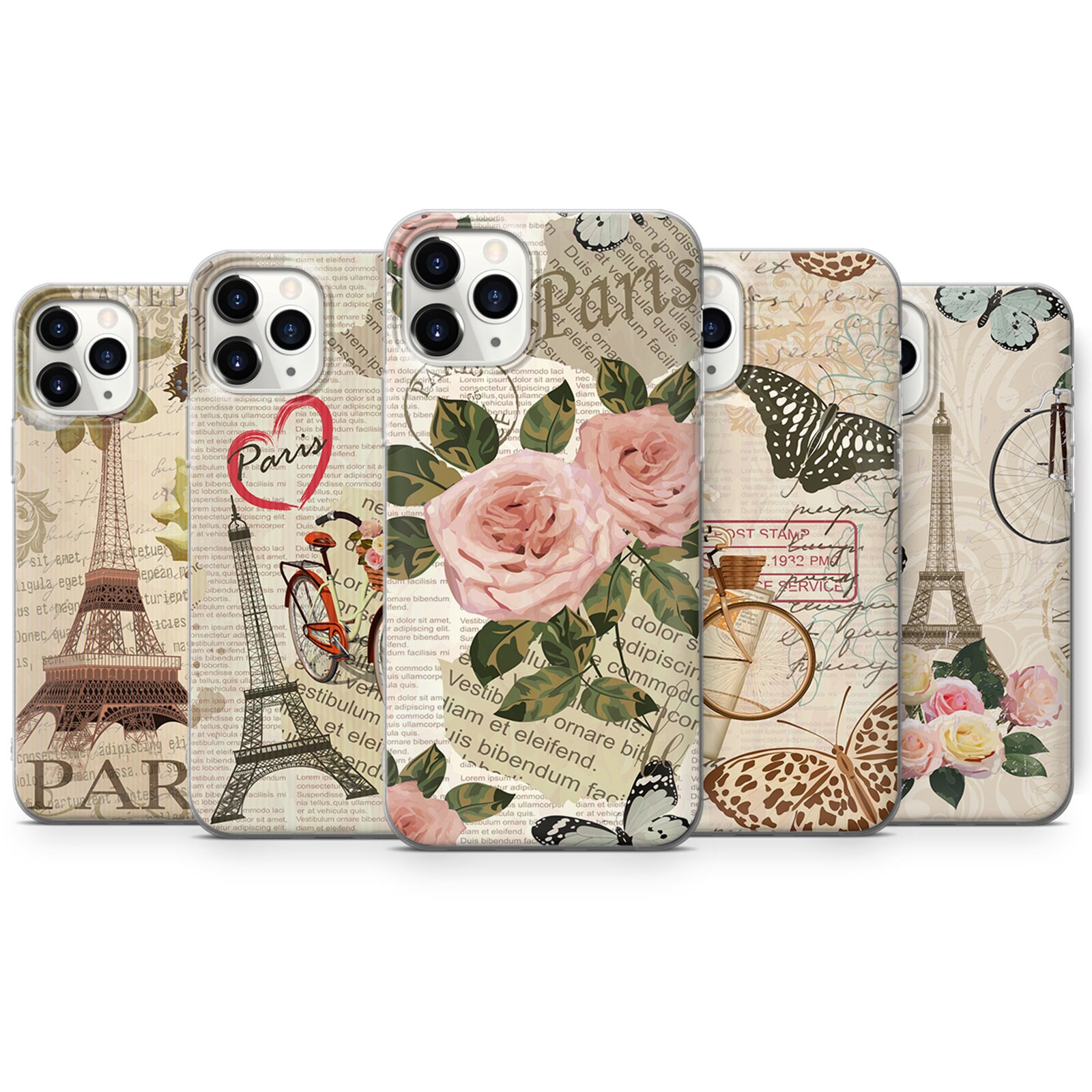 Paris Phone Case, Vintage iPhone Cover for iPhone 13, 12, 11