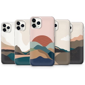 Mountain Phone Case Abstract Aesthetic Cover for iPhone 7, 8+, XS, XR, 11PRO, 12 & Samsung S7, S8, A6, J6, HUAWEI P20 |18