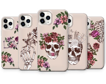 Skeleton Phone Case, Skull iPhone Cover for iPhone 13, 12, 11, Xr, Xs Max, Samsung A12, A32, A52, A72, Galaxy S20FE, S21, S10E