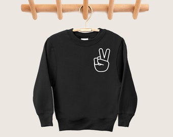 Sweatshirt Peace | Sweatshirt mit Spruch | Größe 56-134 | Motto-Shirt | schwarz | Pullover mit Spruch