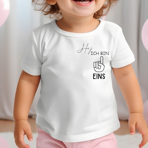 Geburtstagsshirt mit Zahl Personalisiertes Geburtstagsshirt 1-5 Jahre Shirt mit Wunschalter Geburtstag Bild 2