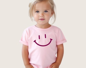 Camiseta extragrande Smiley | Camiseta con dicho | Camiseta 56-134 | Camisa con lema | Rosa viejo | Camisa de niñas