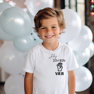 Geburtstagsshirt mit Zahl Personalisiertes Geburtstagsshirt 1-5 Jahre Shirt mit Wunschalter Geburtstag zdjęcie 5