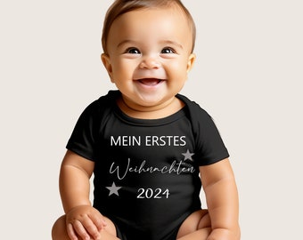 Mein erstes Weihnachten 2024 | Babybody I Weihnachtsbody | personalisiert mit Name I Weihnachtsoutfit Baby | Weihnachtsgeschenk