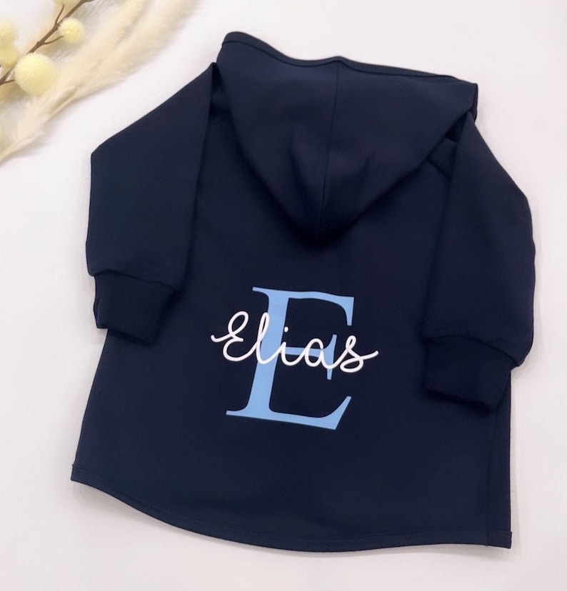 Children's jacket for babies and children with name Personalized Jacket different colors Personalized children's clothing image 3