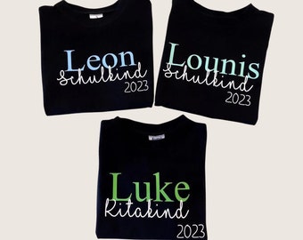 Personalized T-shirt | Schoolchild 2024 | Daycare child 2024 | Nursery child | Starting school | 1-10 years | Schoolchild shirt with name