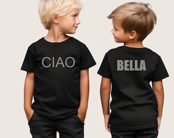 T-Shirt/Langarmshirt für Kinder Ciao Bella | Langarmshirt mit Spruch | T-Shirt 56-134 | Langarmshirt Ciao Bella | Motto Shirt