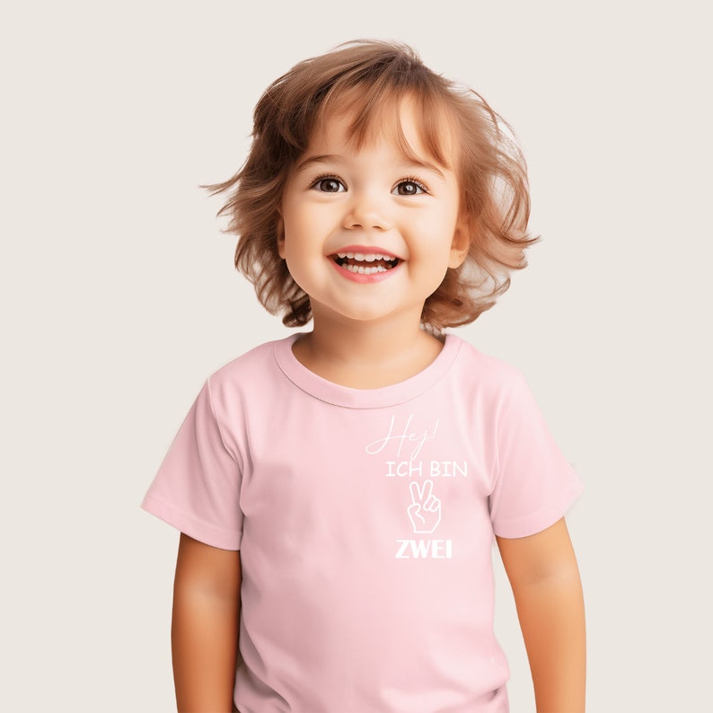 Geburtstagsshirt mit Zahl Geburtstagsshirt für Mädchen 1-5 Jahre Shirt mit Wunschalter Geburtstag Bild 8