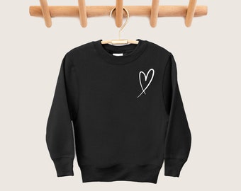 Sweatshirt Herz | Sweatshirt mit Spruch | Größe 56-134 | Motto-Shirt | schwarz | Pullover mit Spruch