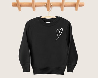 Sudadera corazón | Sudadera con texto | Talla 56-134 | Camisa con lema | negro | Jersey con dicho