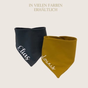 Scarf for babies and children with name | Bib | Triangular scarf | Personalized reversible scarf | Children&#39;s scarf with name