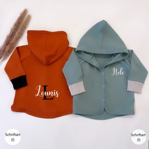 Children's jacket for babies and children with name Personalized Jacket different colors Personalized children's clothing image 6