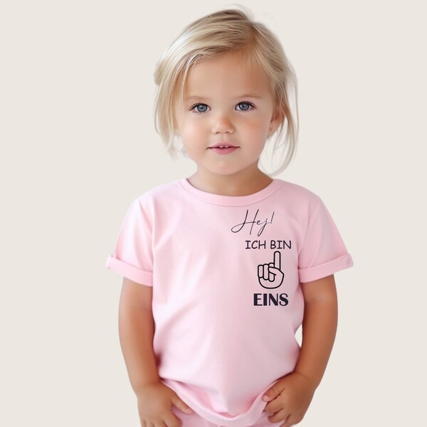 Geburtstagsshirt mit Zahl  | Geburtstagsshirt für Mädchen | 1-5 Jahre | Shirt mit Wunschalter | Geburtstag |