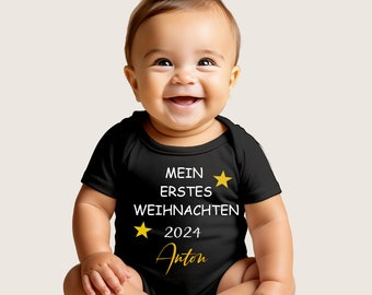 Mein erstes Weihnachten 2024 | Babybody I Weihnachtsbody | Weihnachtsbody mit Name I Weihnachtsoutfit Baby | Weihnachtsgeschenk