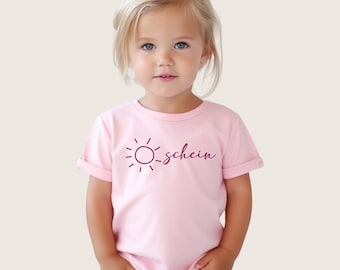 Oversize T-Shirt Sonnenschein | T-Shirt mit Spruch | T-Shirt 56-134 | Motto-Shirt | Altrosa | Mädchen Shirt