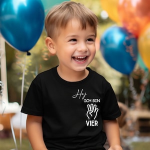 Geburtstagsshirt mit Zahl Personalisiertes Geburtstagsshirt 1-5 Jahre Shirt mit Wunschalter Geburtstag Bild 1