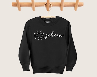 Sweatshirt Sonnenschein | Sweatshirt mit Spruch | Größe 56-134 | Motto-Shirt | schwarz | Pullover mit Spruch