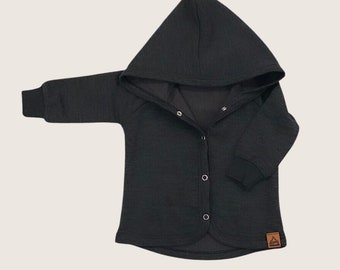 Hooded jacket for babies and children | Baby and children's jacket | Size 56-110 | Dark gray