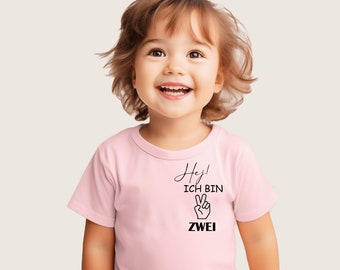 Camiseta de cumpleaños con número | Camisa de cumpleaños para niñas | 1-5 años | Camisa con edad deseada | cumpleaños |