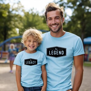 Partner look dad & child T-shirt set – organic cotton – Father&#39;s Day gift – family outfit – personalized with the year – father son daughter