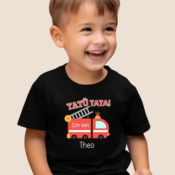 SPIRITSHIRTSHOP 4 - Camion Dei Pompieri - Maglietta Da Uomo Nero M