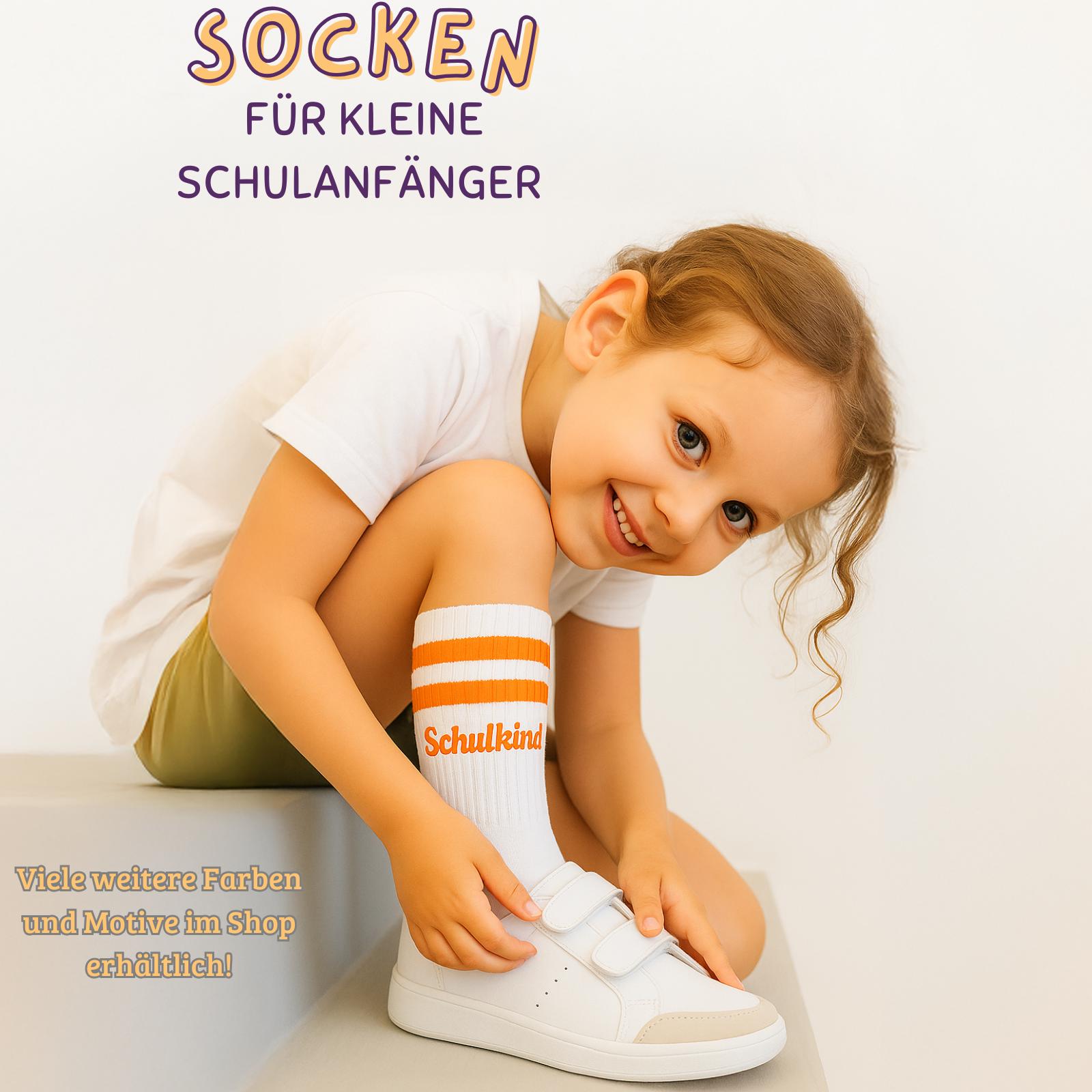 Schoolchild socks school enrollment gift 2025 – children's socks with print – school cone filling girl boy – 1st grade back to school outfit