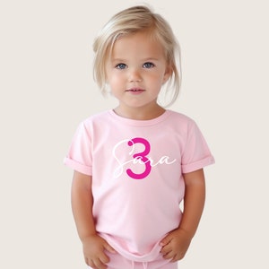 Birthday shirt with number and name | Personalized birthday shirt | 1-10 years | Birthday | Birthday shirt for girls