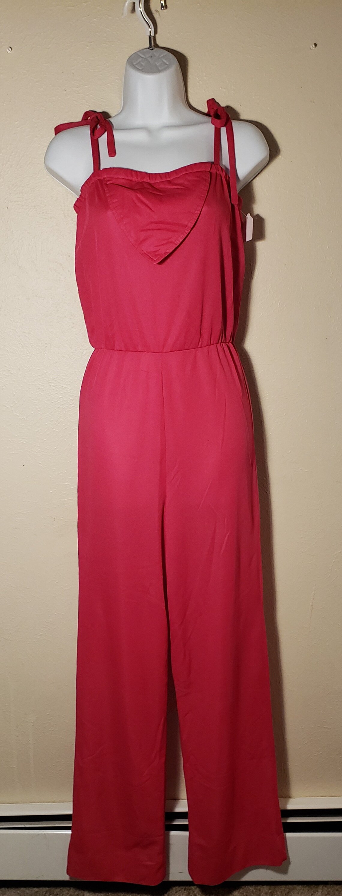 Hot Pink 70's Jumpsuit - Etsy