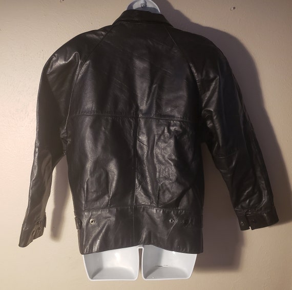 Wilsons 80's Black Leather Jacket - image 2