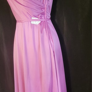 1970's 80's Lilac Cocktail Dress image 3