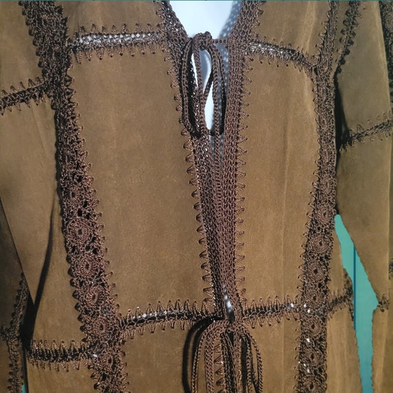 1990's Static Leather Patchwork Jacket Large - image 3