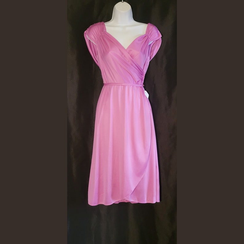 1970's 80's Lilac Cocktail Dress image 1